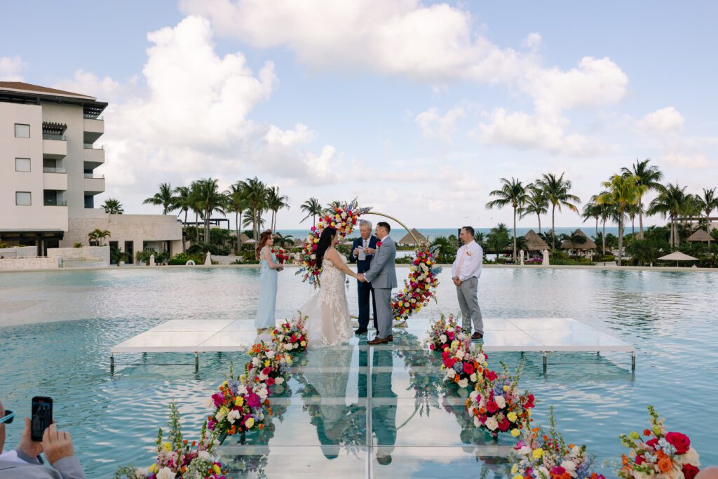 Dreams Playa Mujeres Wedding: Sean & Marie's Colorful Destination Wedding in Mexico
